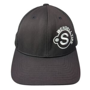 Wendell Tire Snapback Trucker Hat Black One Size Embroidered Cap America